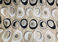 SALE! NEW Designer Burnout Chenille Upholstery Geometric Fabric - Taupe Black Ivory BTY - Fancy Styles Fabric Pierre Frey Lee Jofa Brunschwig & Fils
