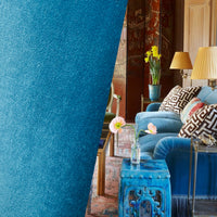 NEW! Prince Burgess - Designer Soft Heavyweight Velvet Fabric - Turquoise- Upholstery BTY - Fancy Styles Fabric Pierre Frey Lee Jofa Brunschwig & Fils
