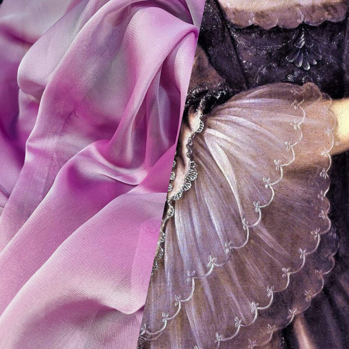 NEW! Duchess Deseray Silk & Poly Chiffon Sheer Fabric - Unicorn Mauve - Fancy Styles Fabric Pierre Frey Lee Jofa Brunschwig & Fils
