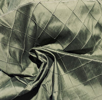 NEW Lady Annabelle 100% Silk Dupioni Pintuck Diamond Sage Green Fabric By The Yard - Fancy Styles Fabric Pierre Frey Lee Jofa Brunschwig & Fils