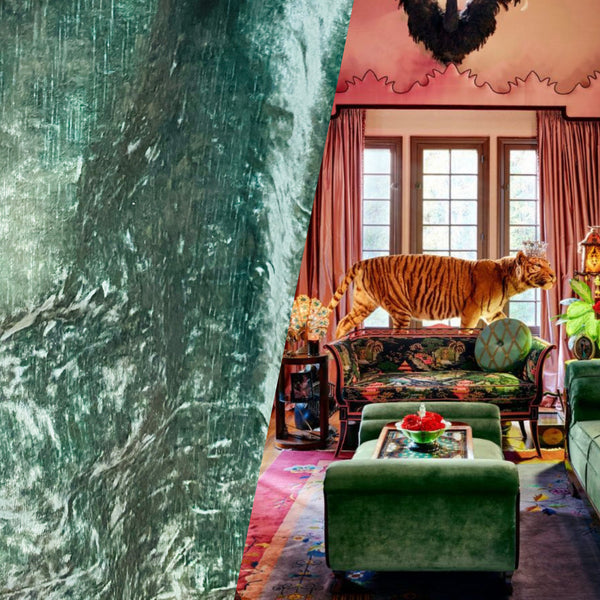 NEW! Lady Francine Designer Antiqued Velvet Fabric - Jade Green - Upholstery - Fancy Styles Fabric Pierre Frey Lee Jofa Brunschwig & Fils