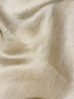 NEW Queen Lita 100% Silk Jacquard Lightweight Paisley Fabric - Cream- SB_8_1