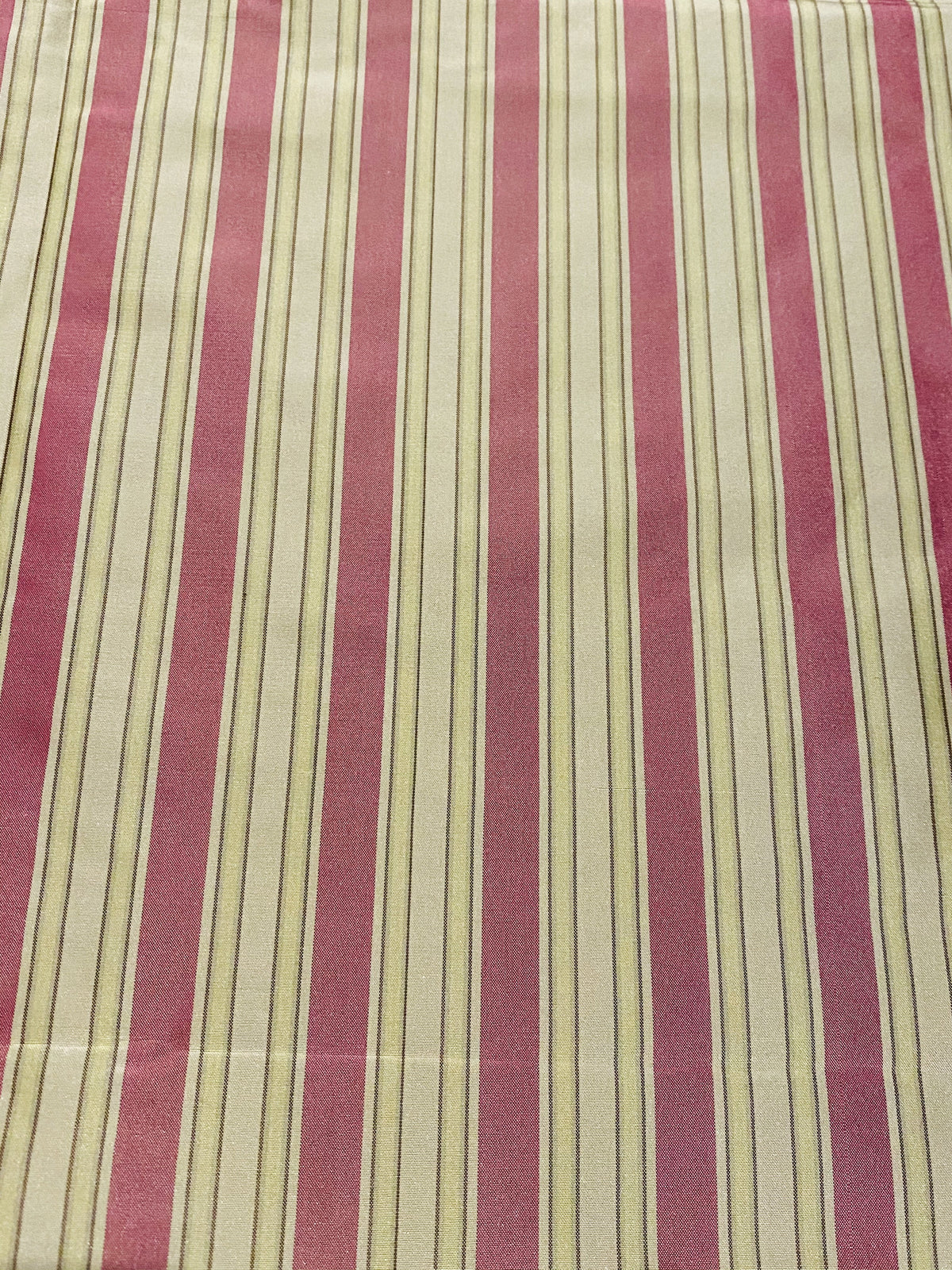 NEW! Lady Danica 100% Silk Taffeta 1/2” Striped Fabric - Pink - Fancy Styles Fabric Pierre Frey Lee Jofa Brunschwig & Fils