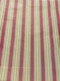 NEW! Lady Danica 100% Silk Taffeta 1/2” Striped Fabric - Pink - Fancy Styles Fabric Pierre Frey Lee Jofa Brunschwig & Fils