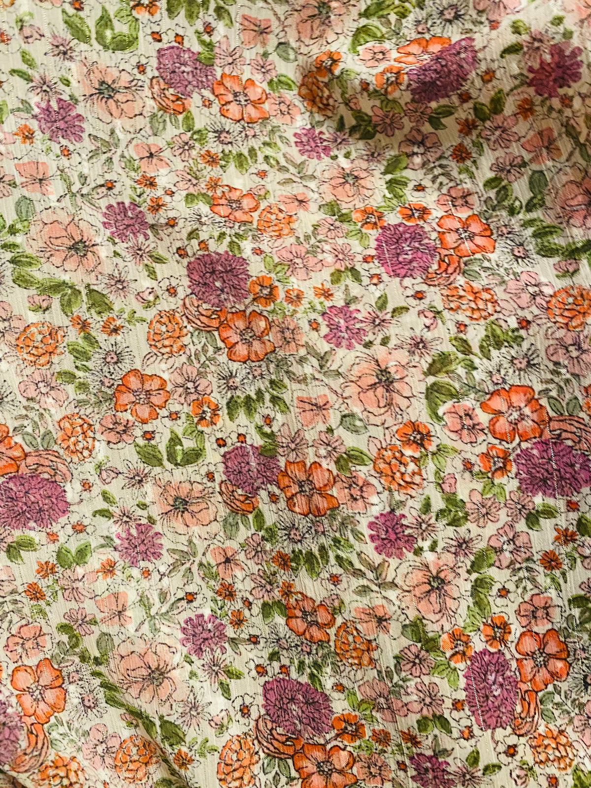 NEW Miss Maisy Crepe Floral Lightweight Dress Fabric - Pink - Fancy Styles Fabric Pierre Frey Lee Jofa Brunschwig & Fils