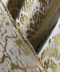 NEW Damask Pattern Gold Motif Decorating Drapery Fabric - Fancy Styles Fabric Pierre Frey Lee Jofa Brunschwig & Fils