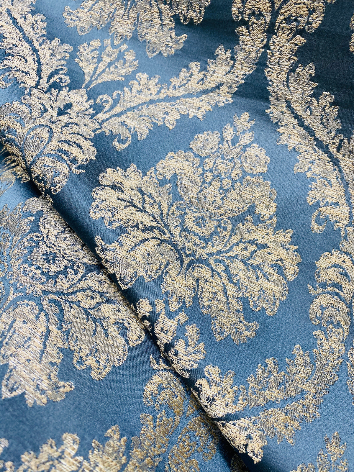 NEW! Princess Penelope Brocade Medallion Fabric- Blue - Fancy Styles Fabric Pierre Frey Lee Jofa Brunschwig & Fils