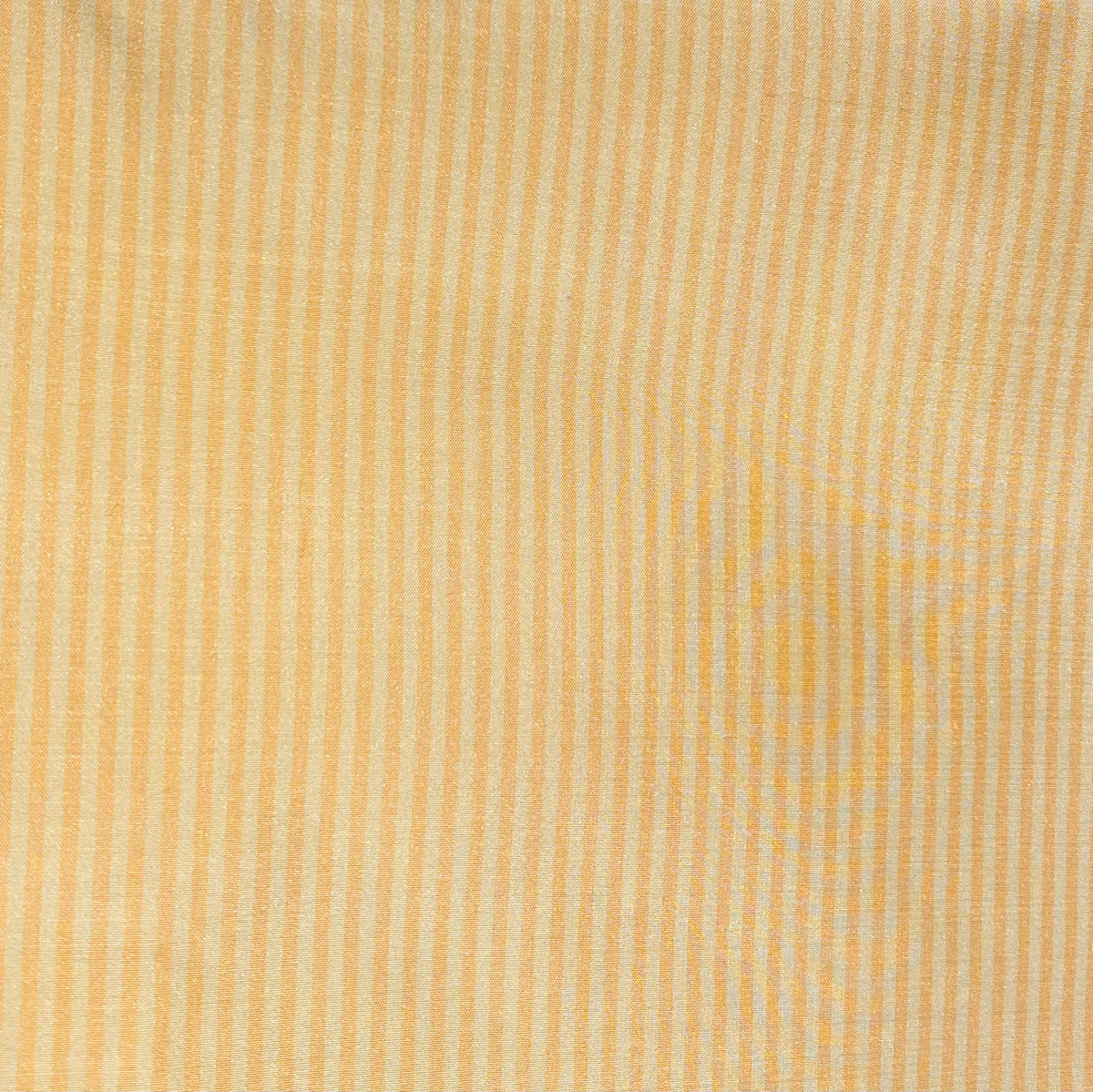 NEW Lady Bernadette 100% Silk Taffeta Fabric with 1/8” Peach and Butter Yellow Stripes SB_8_44 - Fancy Styles Fabric Pierre Frey Lee Jofa Brunschwig & Fils