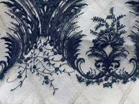 NEW Lady Keala French Novelty Lace Mesh Fabric- Black - Fancy Styles Fabric Pierre Frey Lee Jofa Brunschwig & Fils