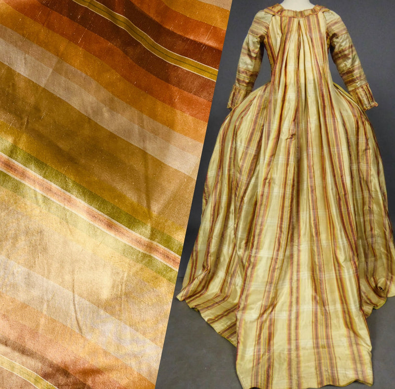 NEW Prince Charming 100% Silk Dupioni Fabric - Sunshine Stripes