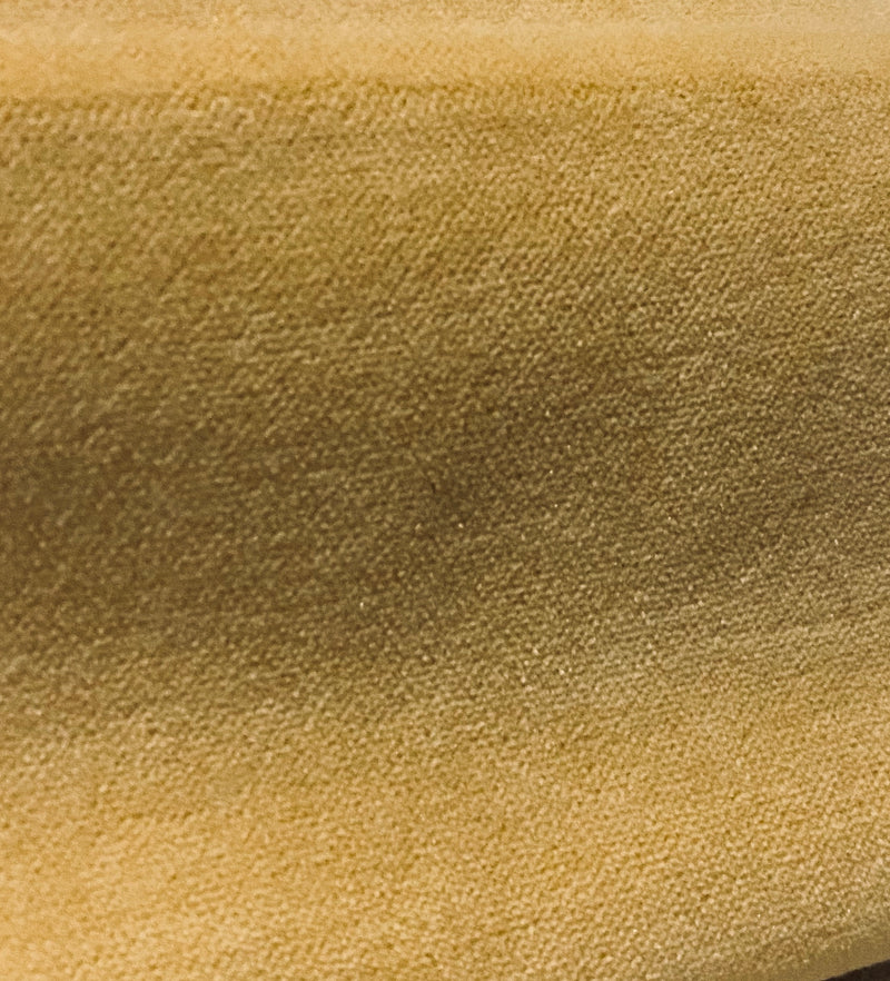 NEW! Princess Piama - Made in England- Soft Solid Cotton Blend Velvet Fabric in Icy Sunflower Yellow