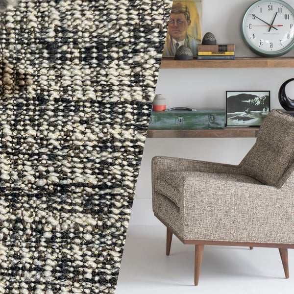 NEW Lady Day Designer Upholstery Boucle Tweed Fabric in Brown, Black, Gold  Melange - Fancy Styles Fabric Pierre Frey Lee Jofa Brunschwig & Fils