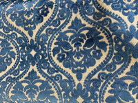 NEW! Sir Sanders Novelty Burnout Medallion Chenille Velvet Fabric - Blue- Upholstery - Fancy Styles Fabric Pierre Frey Lee Jofa Brunschwig & Fils