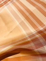 NEW Lady Pippy 100% Silk Taffeta Peach Plaid Fabric SB_6_34