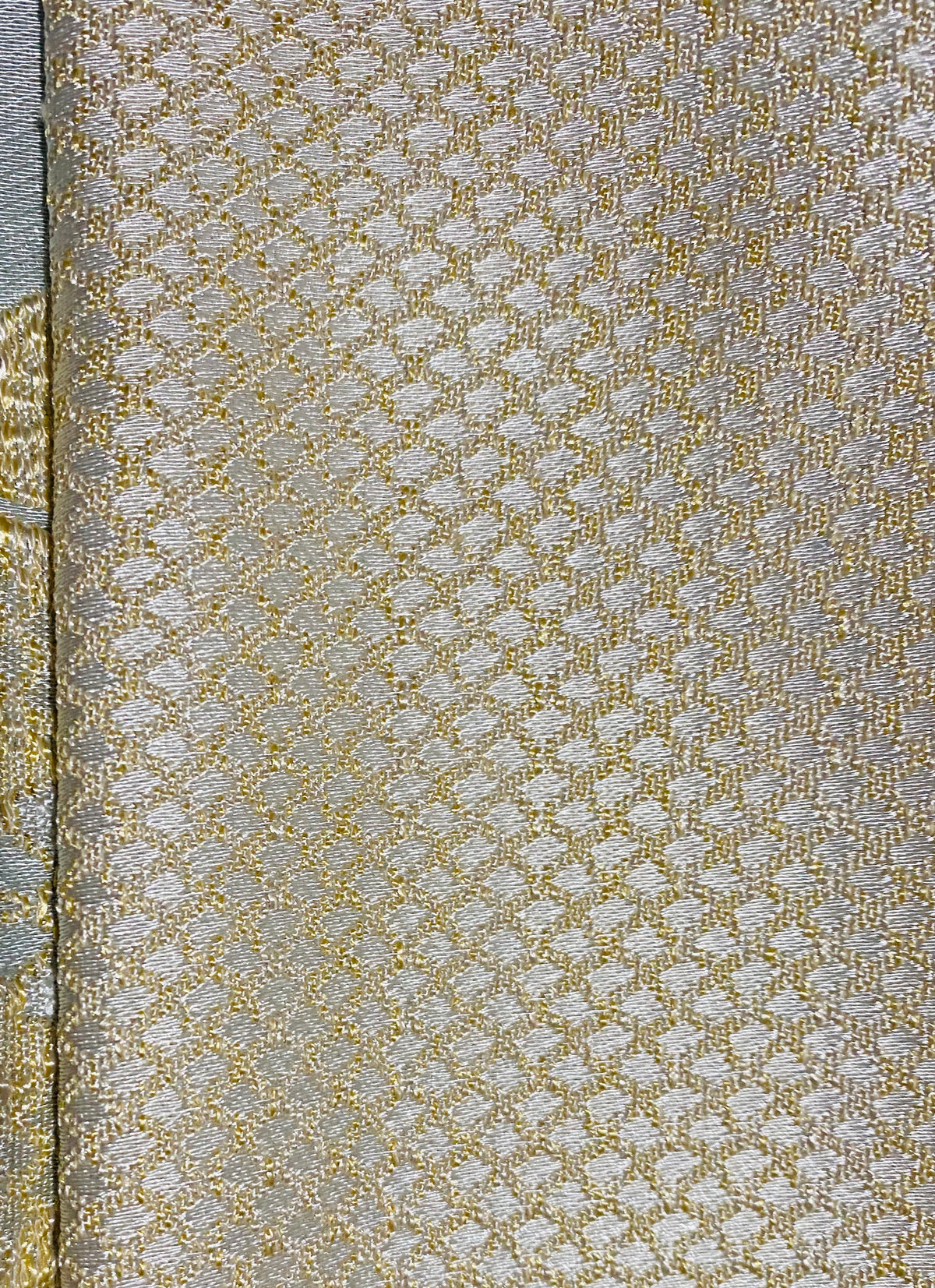 NEW Queen Helen (Matching to Queen Antionette) Novelty Ritz Neoclassical Brocade Diamond Satin Fabric - Ivory - Fancy Styles Fabric Pierre Frey Lee Jofa Brunschwig & Fils