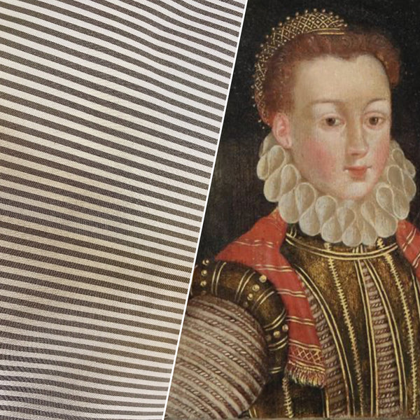 NEW Lady Bernadette 100% Silk Taffeta Fabric with Old Gold and Yellow 1/8” Pin Stripes SB_8_43 - Fancy Styles Fabric Pierre Frey Lee Jofa Brunschwig & Fils
