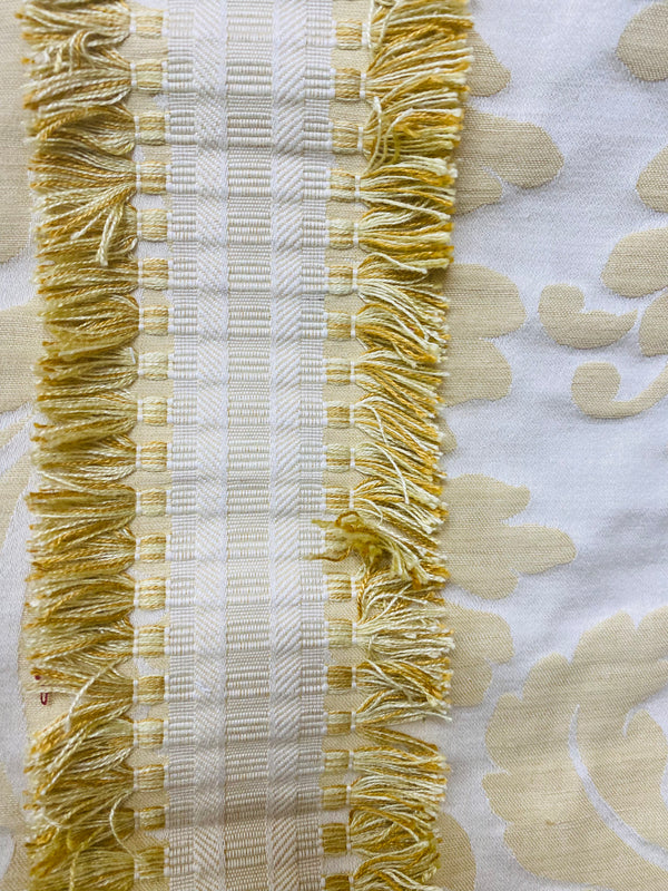 NEW Queen Dalia Italian Novelty Neoclassical Tassel Medallion Fabric - Parchment - Fancy Styles Fabric Pierre Frey Lee Jofa Brunschwig & Fils