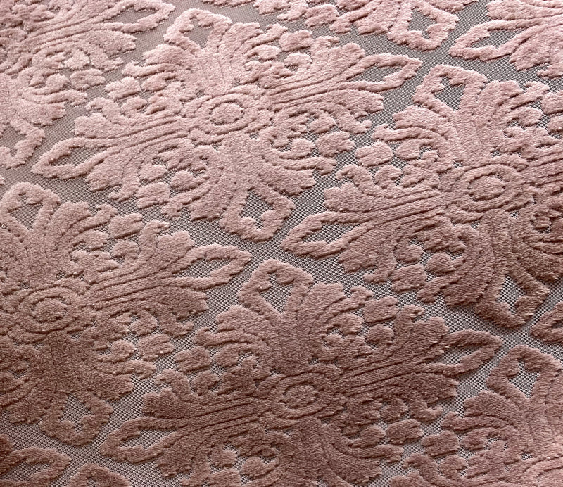 NEW! DEAL! Duchess Dorrington Damask Upholstery Chenille Velvet Fabric In Blush Pink - Fancy Styles Fabric Pierre Frey Lee Jofa Brunschwig & Fils