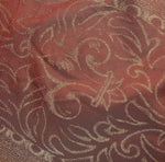 NEW! Queen Dana 100% Silk Fleur De Lis Muted Red & Gold Fabric - Fancy Styles Fabric Pierre Frey Lee Jofa Brunschwig & Fils