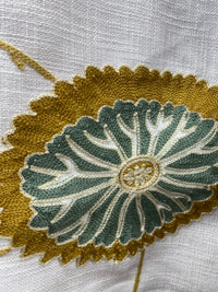 NEW Queen Elena Novelty Decorating Drapery Fabric- Crewel Floral Embroidery - Fancy Styles Fabric Pierre Frey Lee Jofa Brunschwig & Fils
