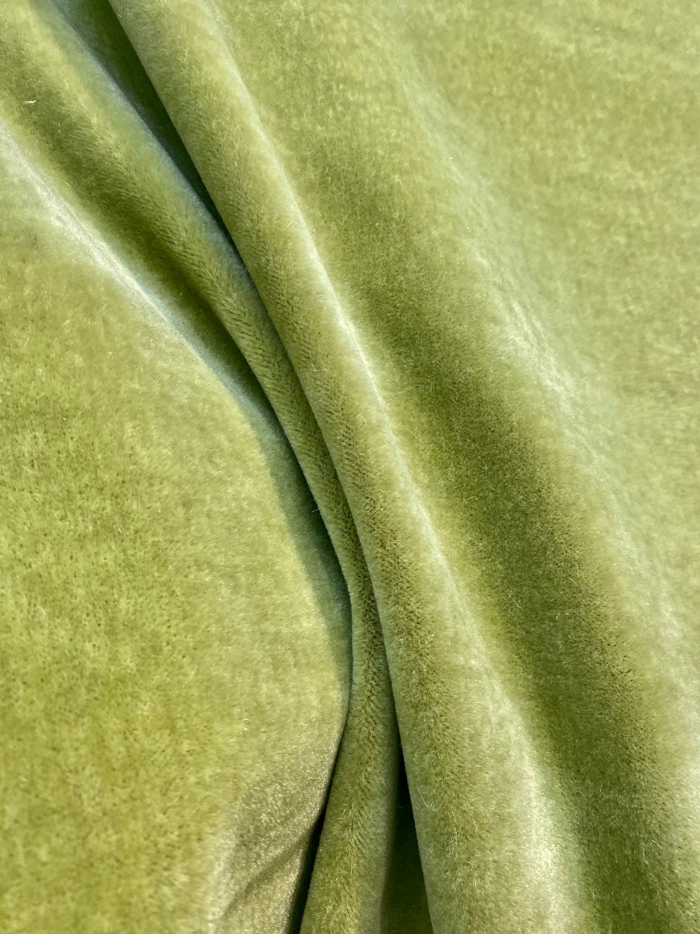 NEW! Prince Hudson - 100% Mohair Upholstery Velvet Fabric - Chartreuse Green