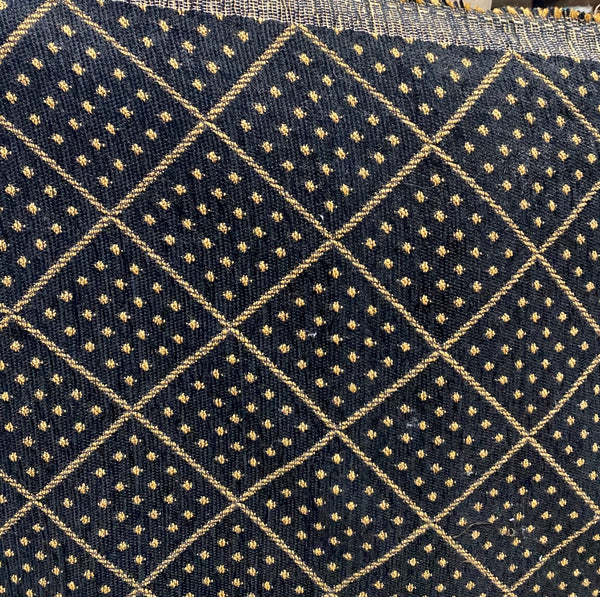 NEW! Lord Lucas Designer Velvet Chenille Upholstery Fabric - Black Gold BTY - Fancy Styles Fabric Pierre Frey Lee Jofa Brunschwig & Fils