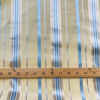 NEW Lady Grace 100% Silk Taffeta Fabric Butter Yellow and Blue Stripes - Fancy Styles Fabric Pierre Frey Lee Jofa Brunschwig & Fils