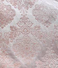 NEW King Julius Designer Brocade Satin Burnout Chenille Velvet Fabric - Light Pink - Fancy Styles Fabric Pierre Frey Lee Jofa Brunschwig & Fils