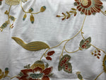 NEW Queen Elena Novelty Decorating Drapery Fabric- Crewel Floral Embroidery - Fancy Styles Fabric Pierre Frey Lee Jofa Brunschwig & Fils