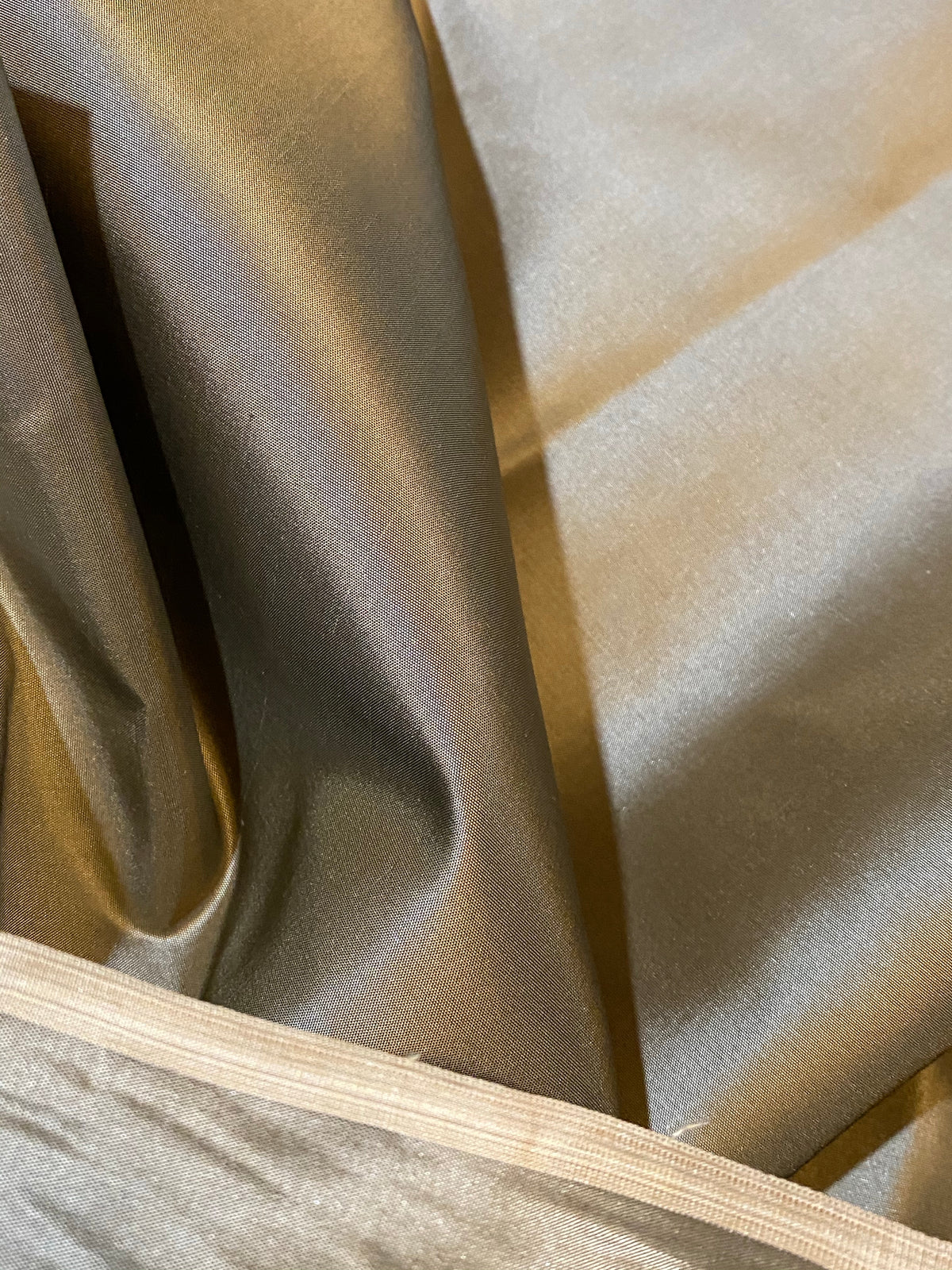 NEW Lady Lisa Designer 100% Silk Taffeta Fabric Solid Old Gold - Fancy Styles Fabric Pierre Frey Lee Jofa Brunschwig & Fils