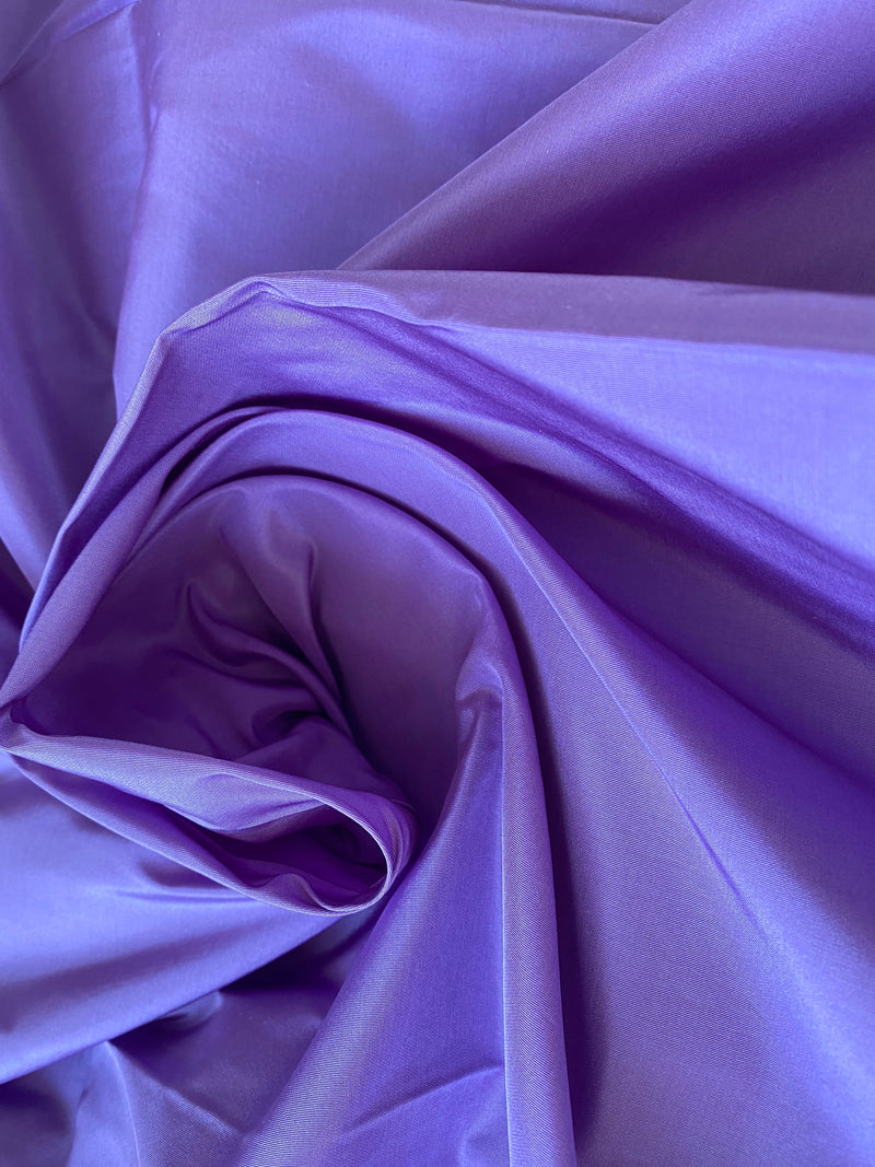 NEW Lady Lisa Designer 100% Silk Taffeta Solid Dark Lavender