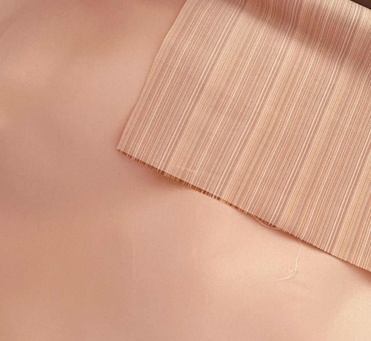 NEW! Lady Bridgette 100% Silk Dupioni Peach Pink Pinstripe Stripe Fabric -SB_1_50 - Fancy Styles Fabric Pierre Frey Lee Jofa Brunschwig & Fils