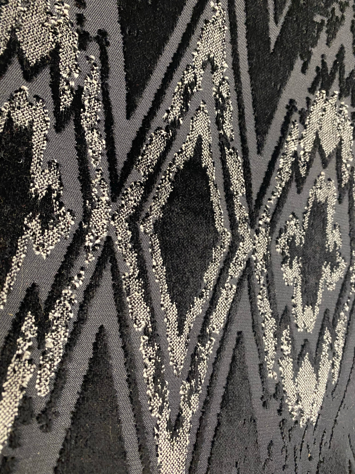 NEW! Prince Vanny Zig Zag Upholstery Chenille Fabric- Black and Grey - Fancy Styles Fabric Pierre Frey Lee Jofa Brunschwig & Fils