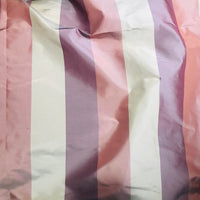 NEW Lady Aubrey Designer 100% Silk Taffeta Ecru, Purple, & Mauve Stripes - Fancy Styles Fabric Pierre Frey Lee Jofa Brunschwig & Fils