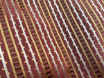 NEW! Lady Rebecca 100% Silk Taffeta Striped Fabric - Rust Red- SB_8_11