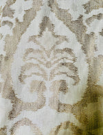 NEW! Duke Drake Novelty Imported 100% Linen Woven Damask Fabric Gold and White - Fancy Styles Fabric Pierre Frey Lee Jofa Brunschwig & Fils