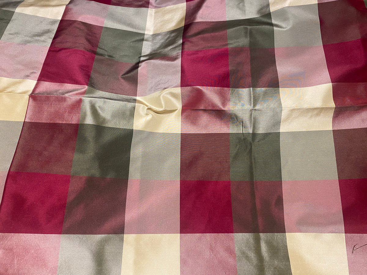 NEW Duchess Deirdre 100% Silk Taffeta Plaid Tartan Fabric- SB_1_11 - Fancy Styles Fabric Pierre Frey Lee Jofa Brunschwig & Fils