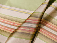 NEW! Lady Lair 100% Silk Taffeta Ice Cream Parlor Striped Fabric - Pink and Green - Fancy Styles Fabric Pierre Frey Lee Jofa Brunschwig & Fils