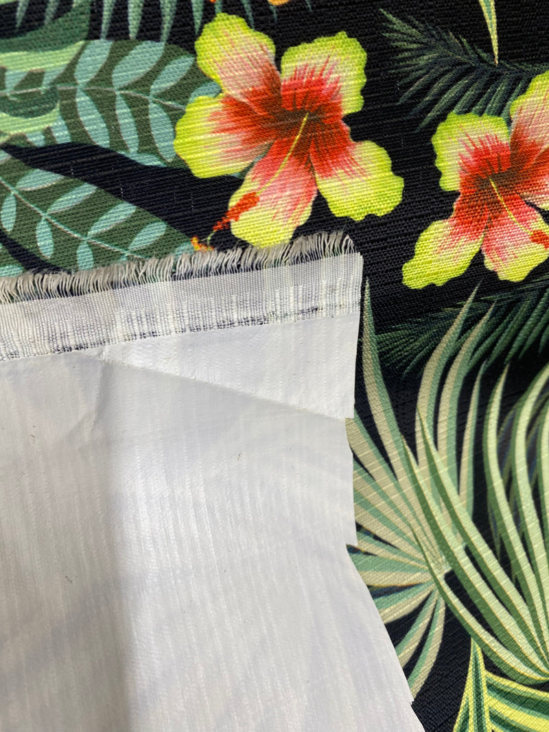 NEW Lady Paradise Designer Indoor/Outdoor Waterproof Upholstery Fabric- Palm Birds of Paradise