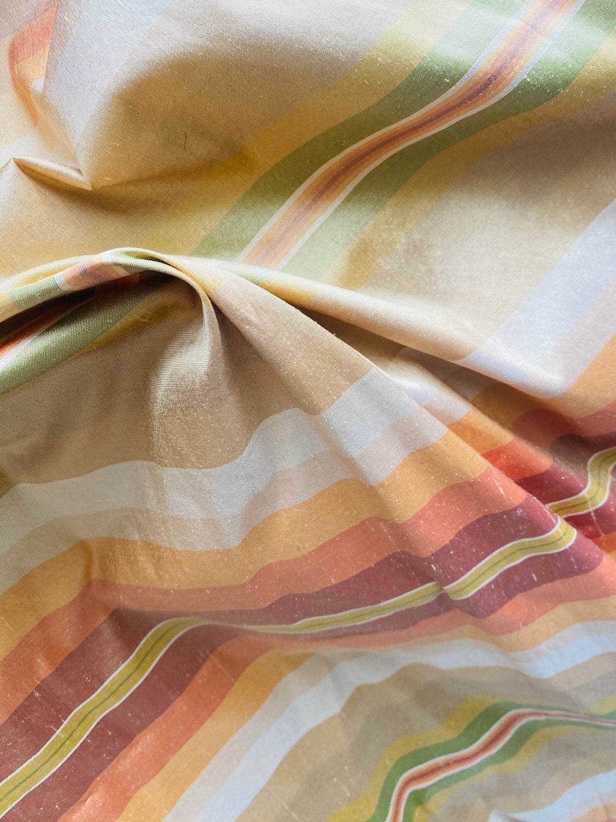 NEW Prince Charming 100% Silk Dupioni Fabric - Sunshine Stripes - Fancy Styles Fabric Pierre Frey Lee Jofa Brunschwig & Fils