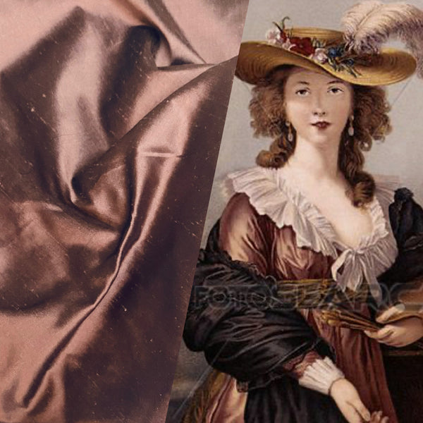 NEW Duchess Mable Designer 100% Silk Dupioni Fabric - Rosie Copper - Fancy Styles Fabric Pierre Frey Lee Jofa Brunschwig & Fils
