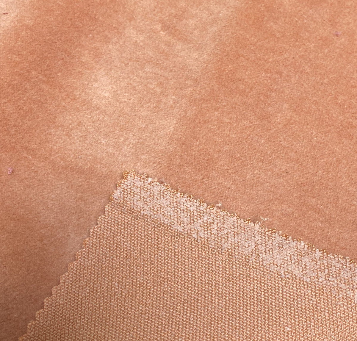 NEW! Princess Piama - Made in England- Soft Solid Cotton Blend Velvet Fabric in Icy Peach - Fancy Styles Fabric Pierre Frey Lee Jofa Brunschwig & Fils