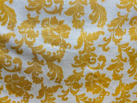 NEW Lady Lily Linen Inspired Upholstery Damask Brocade Drapery Sunflower Yellow Fabric - Fancy Styles Fabric Pierre Frey Lee Jofa Brunschwig & Fils