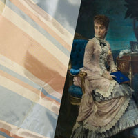 NEW Lady Gratis 100% Silk Taffeta Fabric Blue and Pink Stripes SB_1_16 - Fancy Styles Fabric Pierre Frey Lee Jofa Brunschwig & Fils