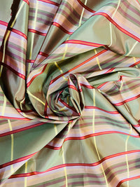NEW! Lady Deborah 100% Silk Taffeta Plaid Tartan Ribbon Fabric- SB_1_19 - Fancy Styles Fabric Pierre Frey Lee Jofa Brunschwig & Fils
