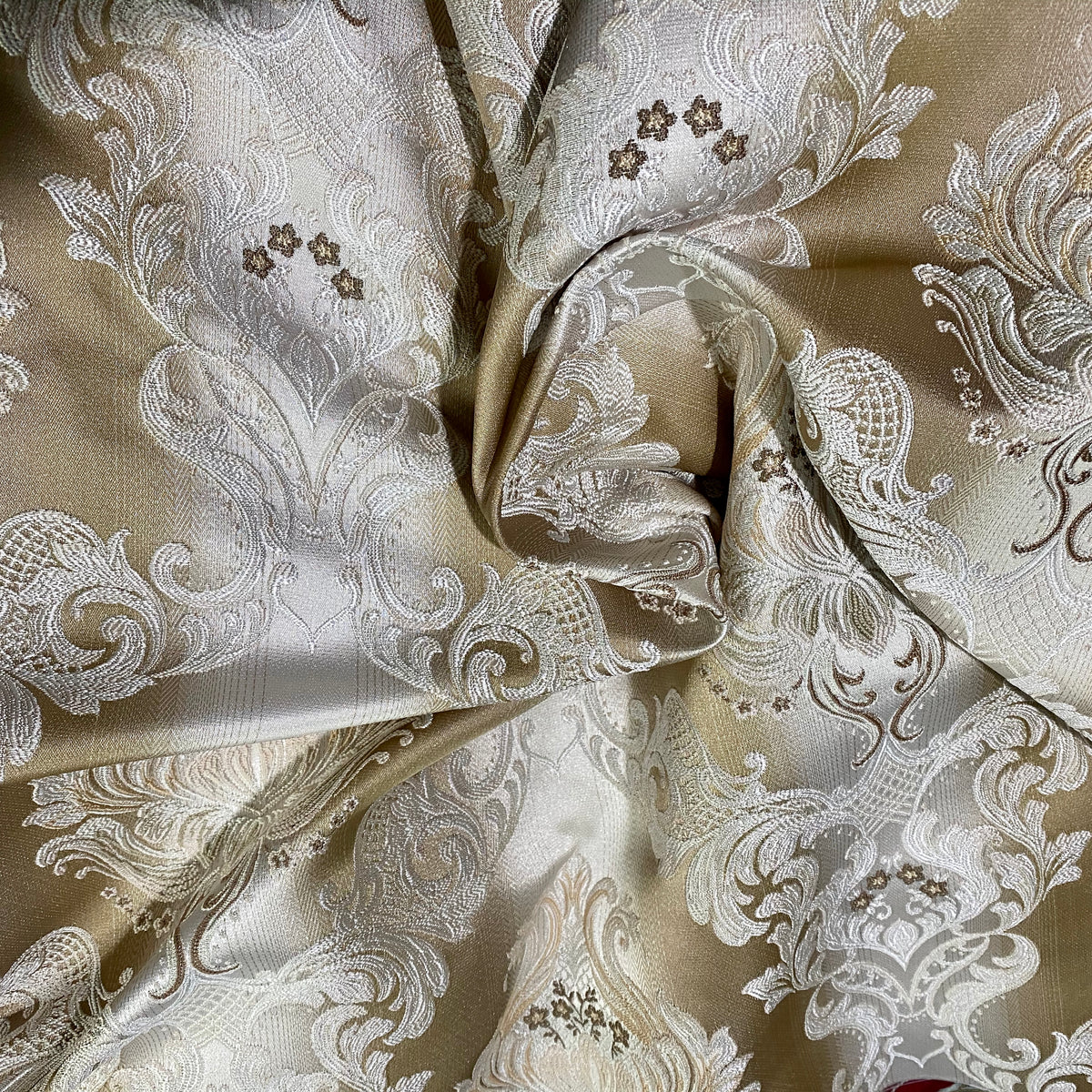 NEW King Louis XIV Novelty Neoclassical Brocade Medallion Floral Satin Fabric - Taupe - Fancy Styles Fabric Pierre Frey Lee Jofa Brunschwig & Fils