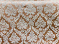 NEW! Princess Penelope Brocade Medallion Fabric- Salmon Pink - Fancy Styles Fabric Pierre Frey Lee Jofa Brunschwig & Fils