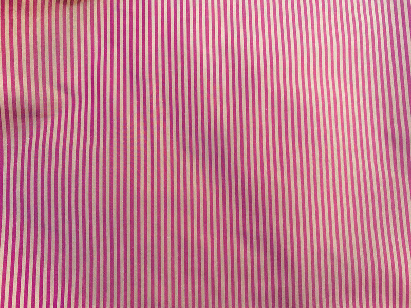 NEW Lady Bernadette 100% Silk Taffeta Fabric with 1/8” Red and Gold Pinstripes SB_8_49