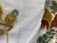 NEW Queen Elena Novelty Decorating Drapery Fabric- Crewel Floral Embroidery - Fancy Styles Fabric Pierre Frey Lee Jofa Brunschwig & Fils