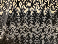 NEW! Prince Vanny Zig Zag Upholstery Chenille Fabric- Black and Grey - Fancy Styles Fabric Pierre Frey Lee Jofa Brunschwig & Fils